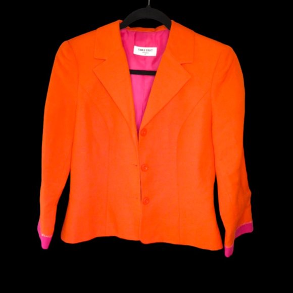 TABLE EIGHT - QUIRKY LINEN/VISCOSE BLEND JACKET - SIZE 8. - Picture 6 of 6